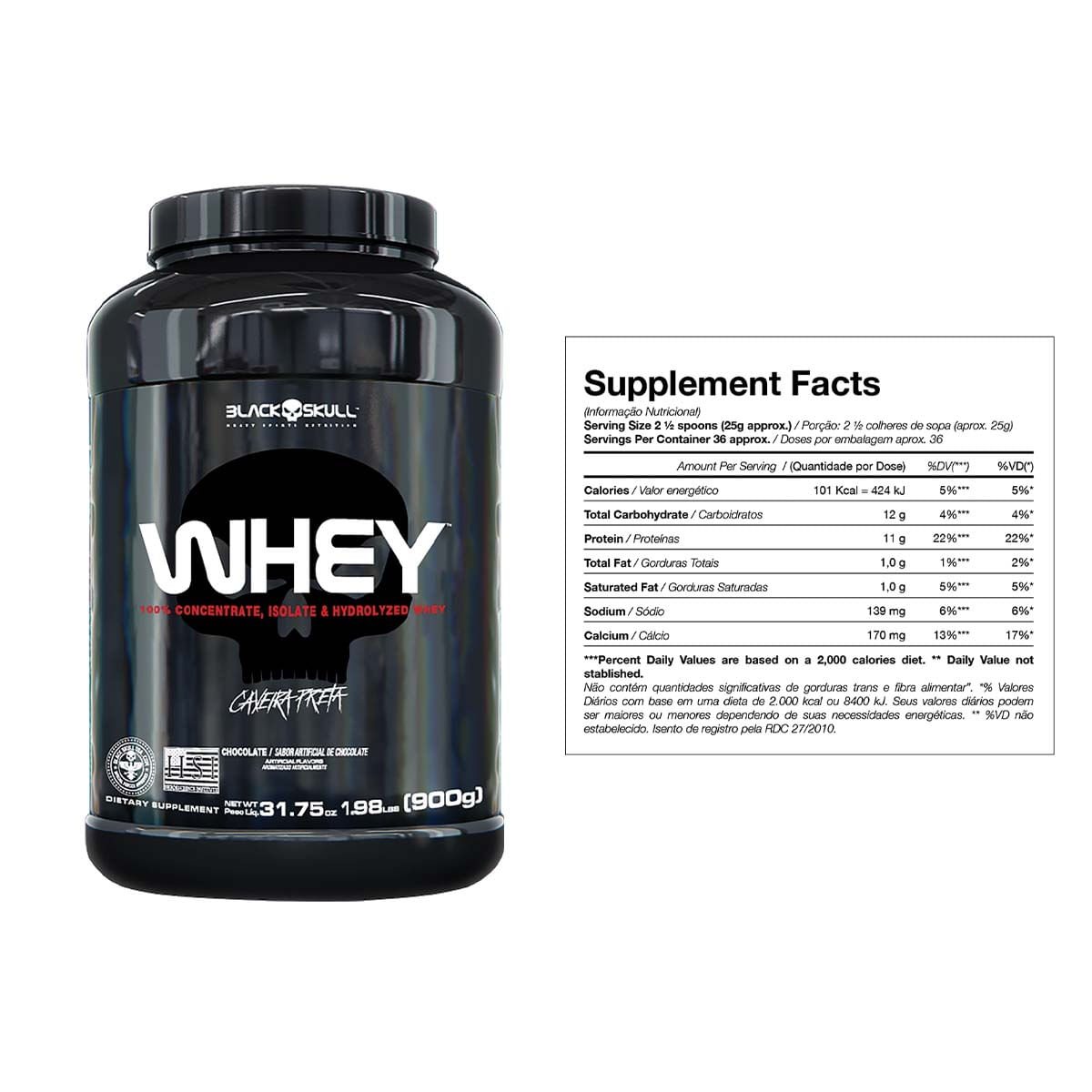 Kit whey + pré-treino bope + termogênico  - black skull kit whey + pré-treino bope + termogênico (chocolate e limão)