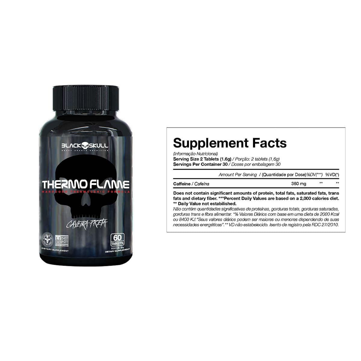 Kit whey + pré-treino bope + termogênico  - black skull kit whey + pré-treino bope + termogênico (chocolate e limão)