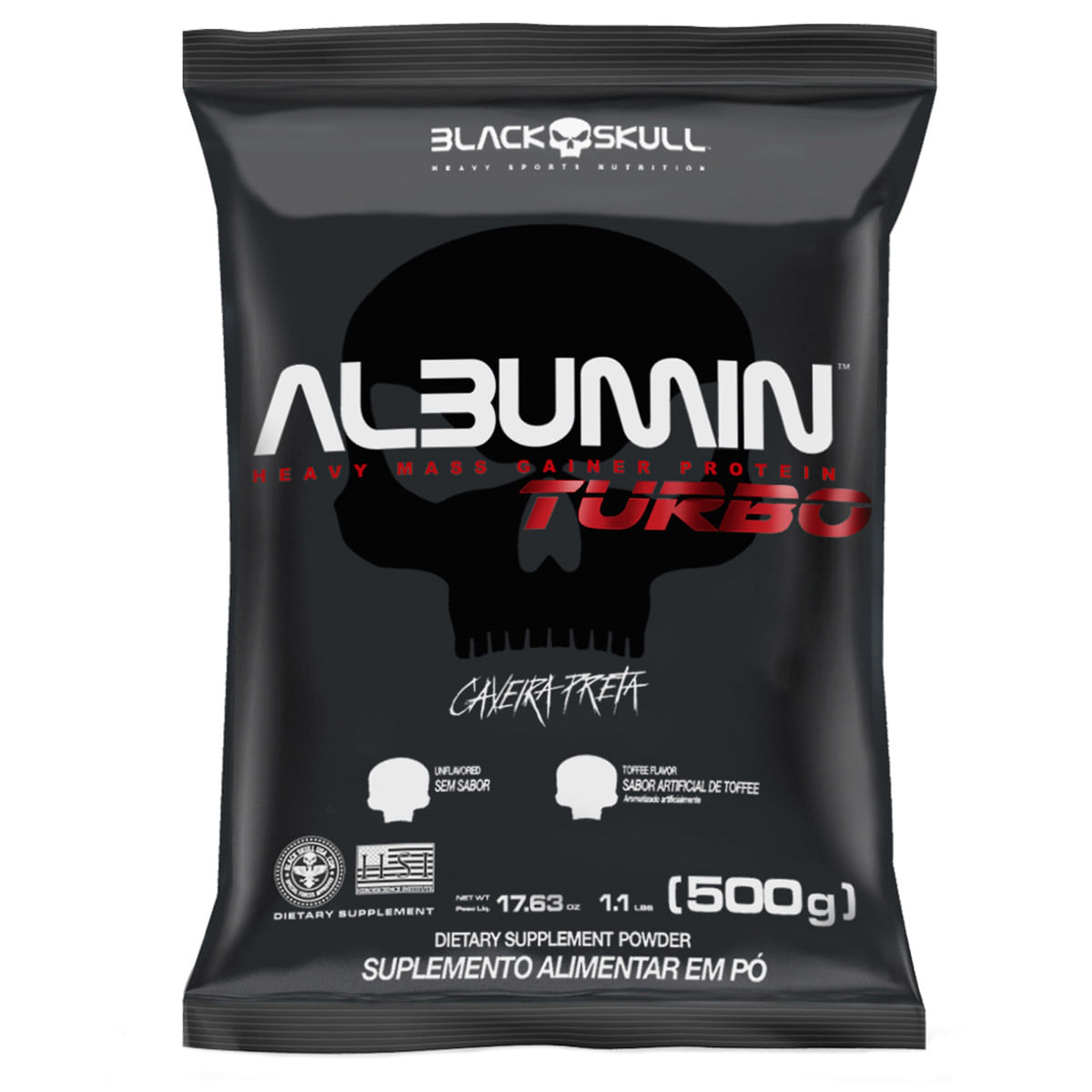 Albumina em pó - refil 500g - albumin turbo refil albumin turbo sem sabor 500g