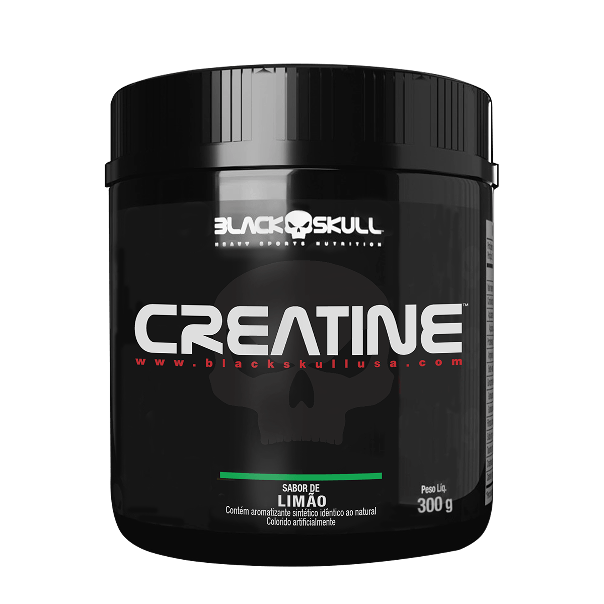 Creatine - creatina monohidratada - 300g - black skull creatine limão 300g
