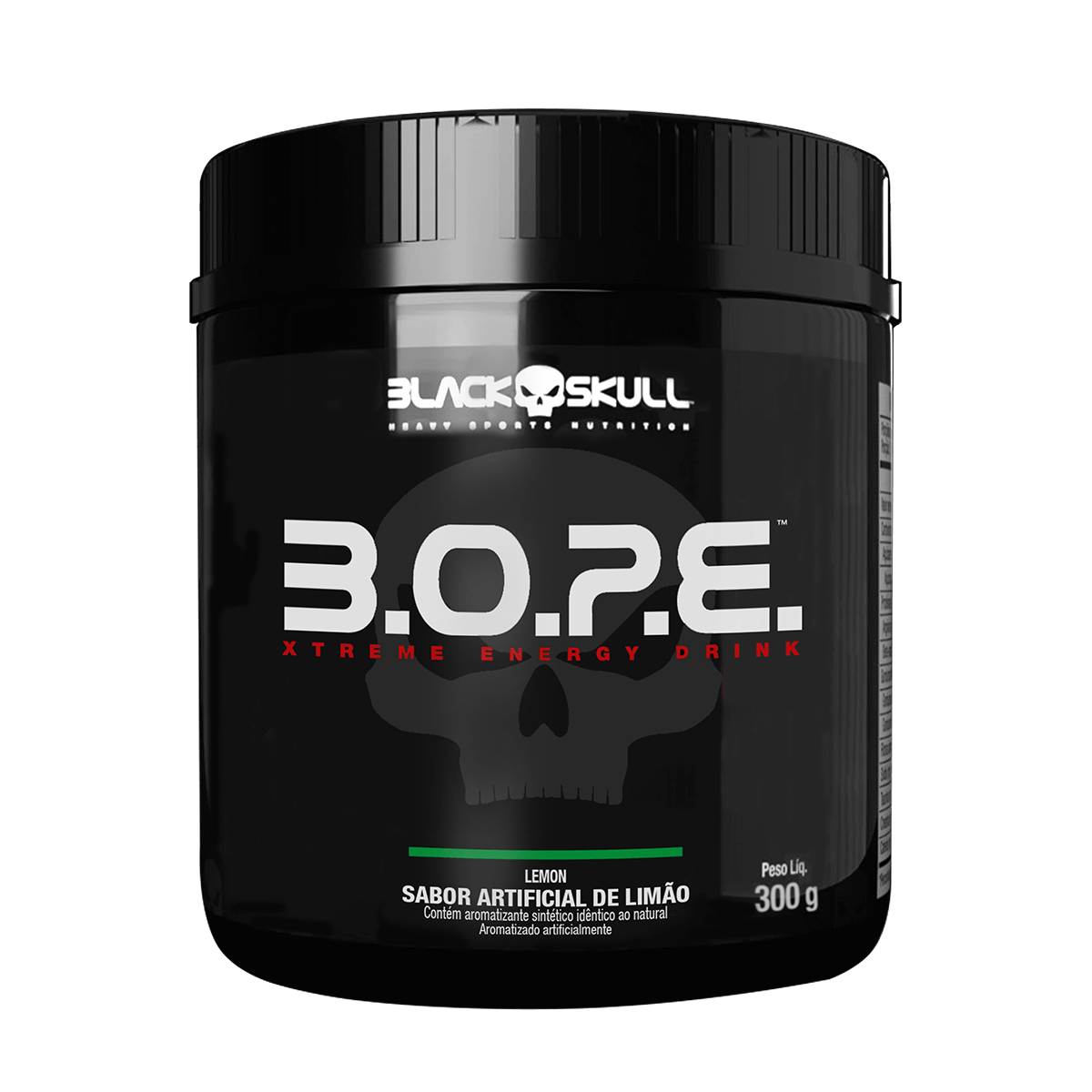 Pré treino b.o.p.e - 300g  - black skull b.o.p.e limão 300g
